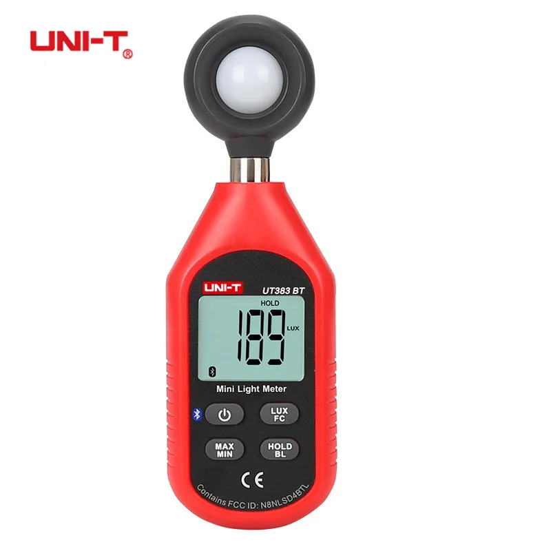 

UNI-T UT383BT Light Meter Bluetooth 4.0 for Andriod 4.3 IOS 8.4 UV Meter Sensing High Technology Luxmeter Lux FC Data Storage