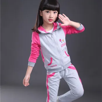 

Kids Girls Clothing Set Cotton Hooded Jacket+Pants 2Pcs Children Clothing Baby Kids Girls Clothes Sets Outfits Children Suit Set