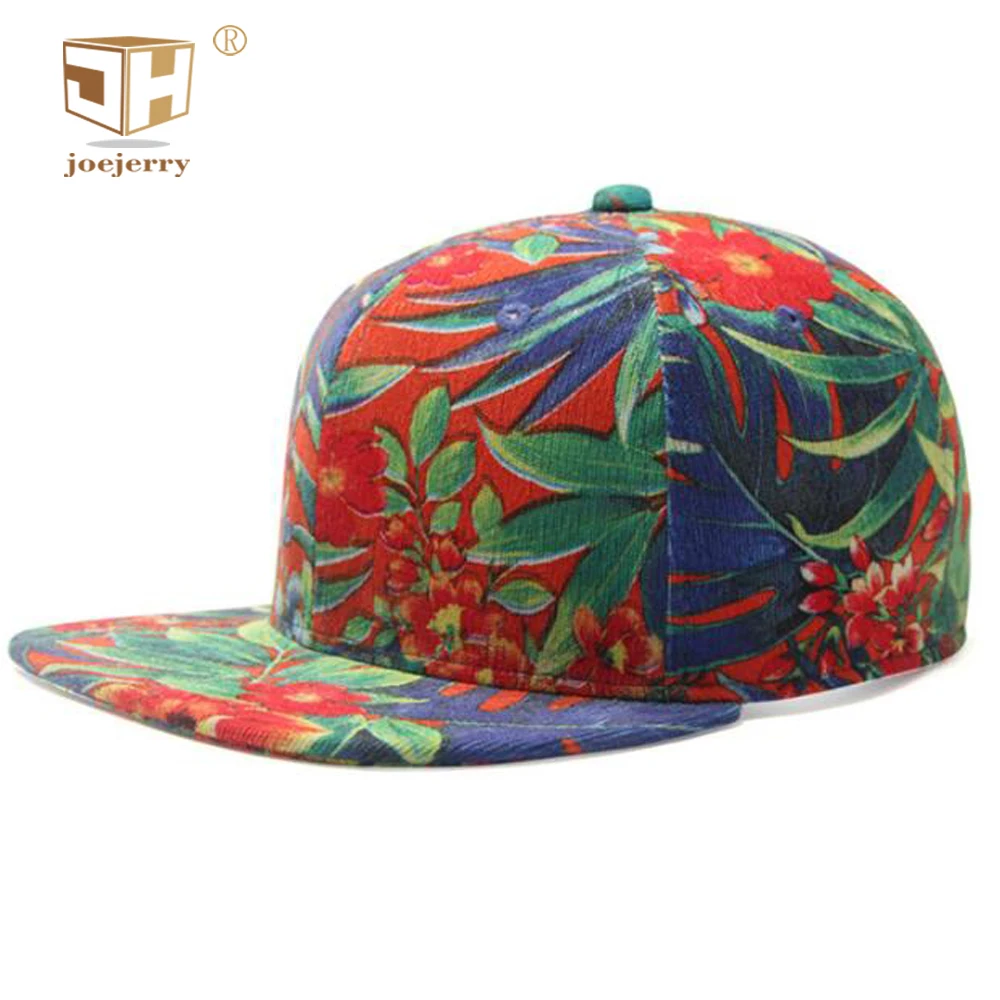 

joejerry Hip Hop Cap Outdoor Floral Branded Baseball Cap Female 2018 3D Printing Rap Cap For Women Men Winter Autumn