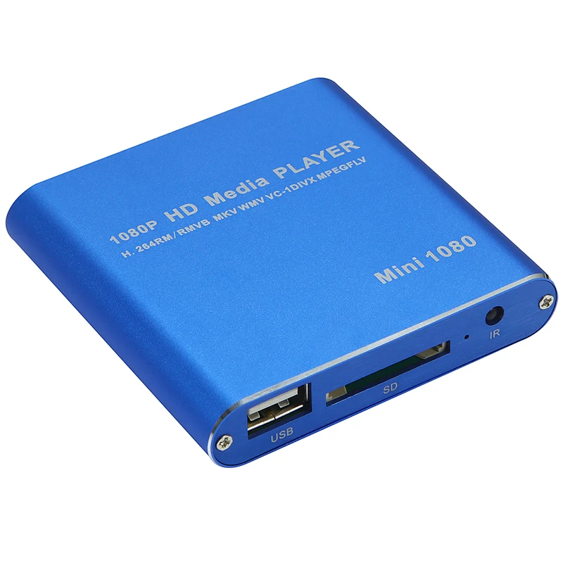 США штекер мини жёсткий диск для автомобиля медиаплеер адаптер Hdmi Av Usb хост с Sd Mmc кардридер Поддержка H.264 Mkv Avi 1920x1080P 100Mpbs(Bl