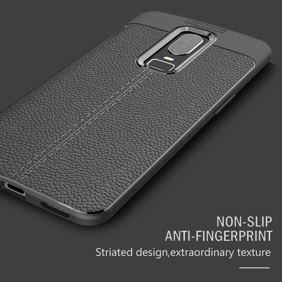 REAOOM Luxury Litchi Patterned Case for Oneplus 5T 3T Cover Full Protected Coque for Oneplus 3 5 6 Soft TPU Business Phone Cover  (5)