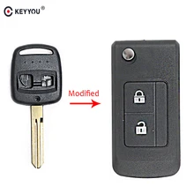 KEYYOU Modificato Pieghevole A Distanza di Vibrazione Auto 2 Bottoni Fob Chiave Borsette Per Subaru Legacy Outback 2000-2003 Keyless Entry caso chiave