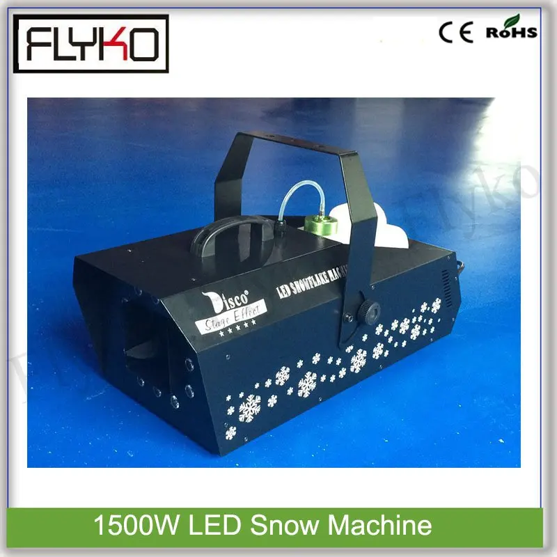 

1500W LED snow machine RGB 12pc*10W led snow white machine with remote control size and color