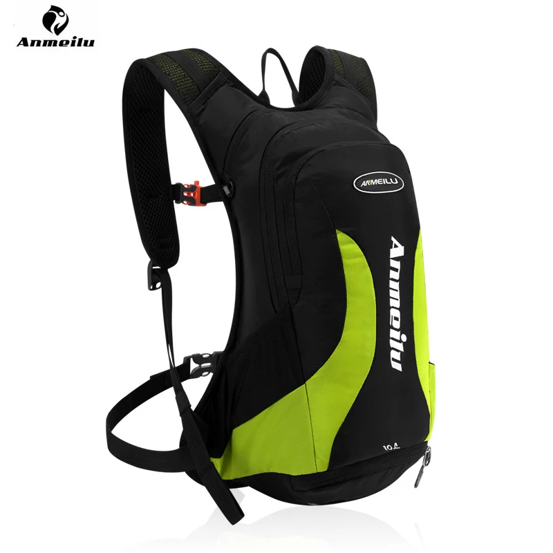 

ANMEILU 10L Cycling Backpack Nylon Outdoor Hiking Camping Hydration Pack Water Bags Waterproof Bicycle Rucksack+Rain Cover