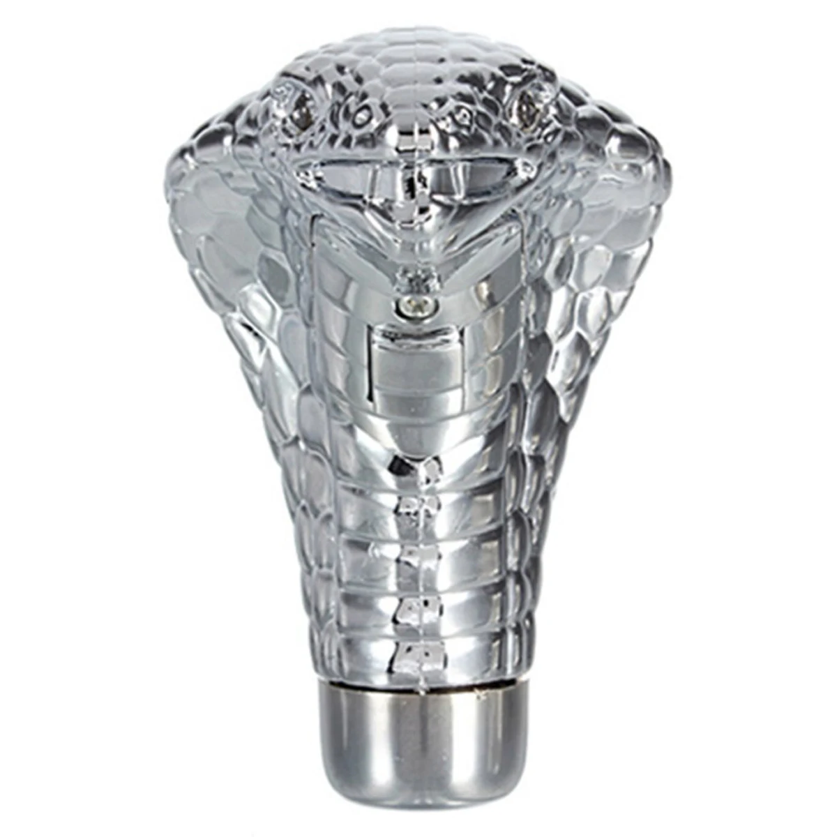 

Universal Car LED Eyes Chrome manual gear box SHIFT LEVER KNOB Cobra red