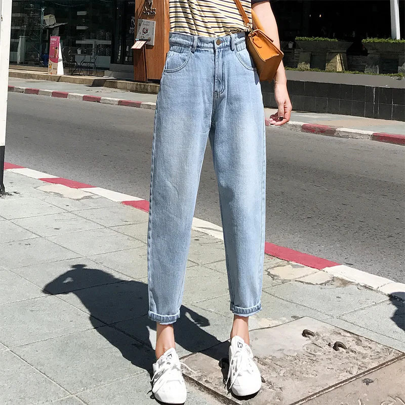 Jeans for Women mom Jeans High Waist Jeans Woman High Elastic plus size Stretch Jeans female washed denim skinny pencil pants