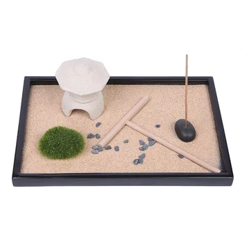 

Gardening Sand Candle Holder Kit Resin Zen Spiritual Meditation Joss Sticks Incense Burner Figurine Decoration Craft Home Office