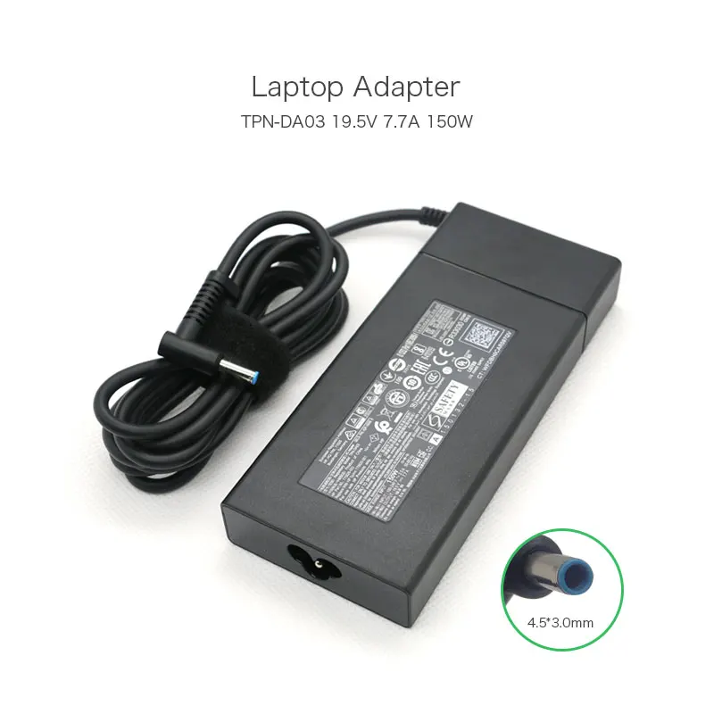 Original 19.5V 7.7A 4.5*3.0mm 150W AC Charger for HP ZBook 15 G3