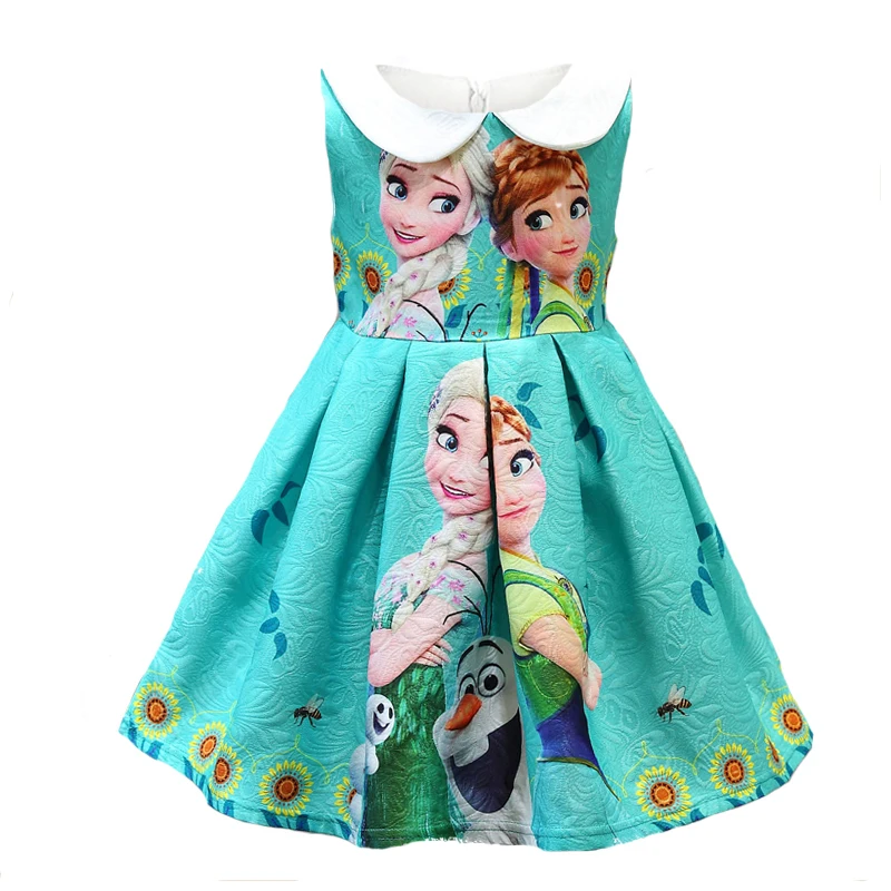 686 13 De Réductionfilles Robe Dété Anna Elsa Dessin Animé Imprimer Enfants Cosplay Fête Mariage Vêtements Fantaisie Princesse Filles Vêtements