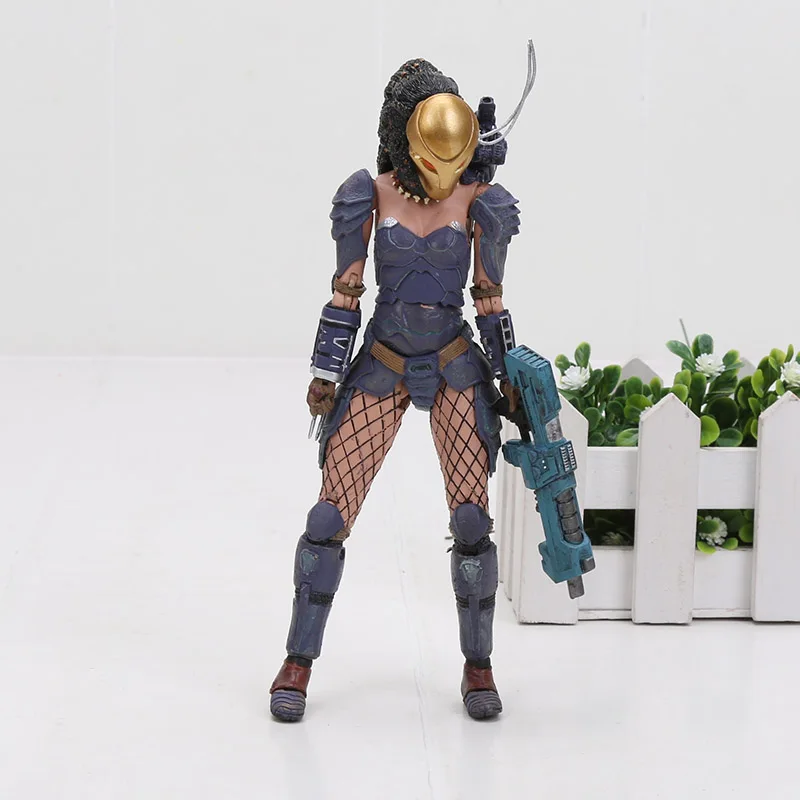 Новинка, 15-20 см, игрушки NECA Predator, серия 18, Alien vs Predator, Machiko Noguchi, хищник, ПВХ, фигурка, Коллекционная модель - Цвет: Machiko Noguchi opp