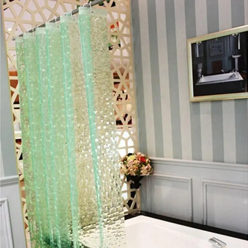 

2.0X2.0m PEVA Bathroom Shower Curtains Moldproof Waterproof 3D Thickened Household Bathroom Shower Curtain Plastic Bath Screen