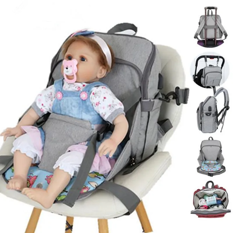 

Mother and Baby Safe Seat Backpack With Five Point Safe Belt Portable Hand Free Baby Stroller Bags Mummy Shoulders Backpack