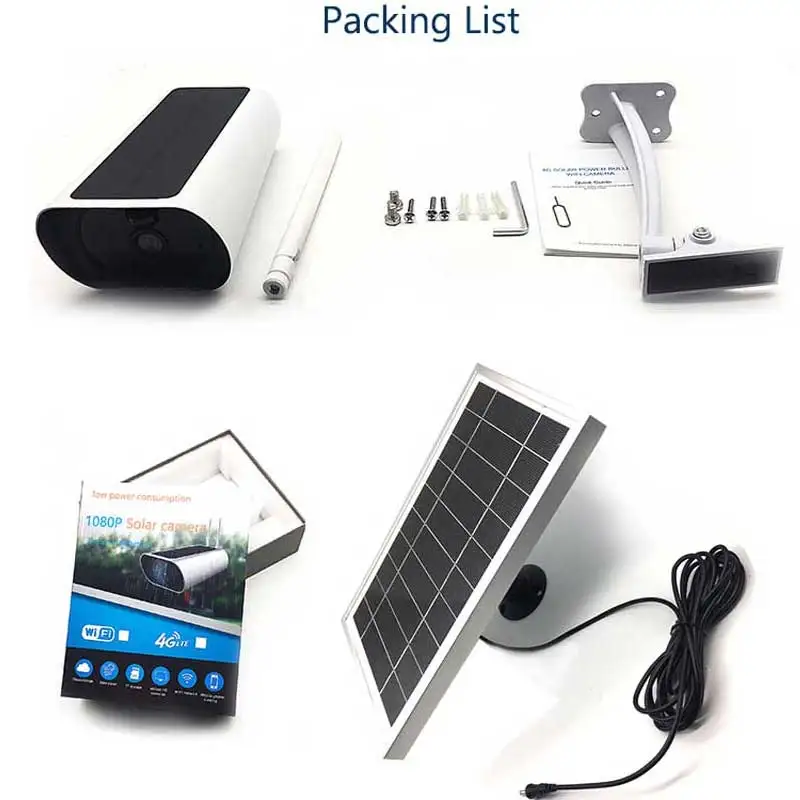 Ctronics 4pcs Solar Security Camera, Low-Power Consumption Battery