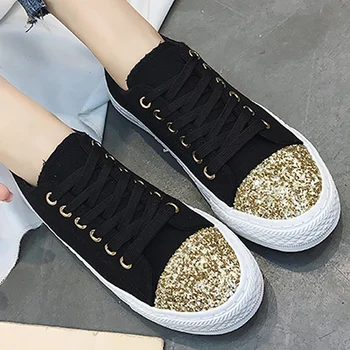 

Women casual shoes canvas shoes superstar size 35-40 sexy bling ladies shoes flats female sneakers scarpe donna