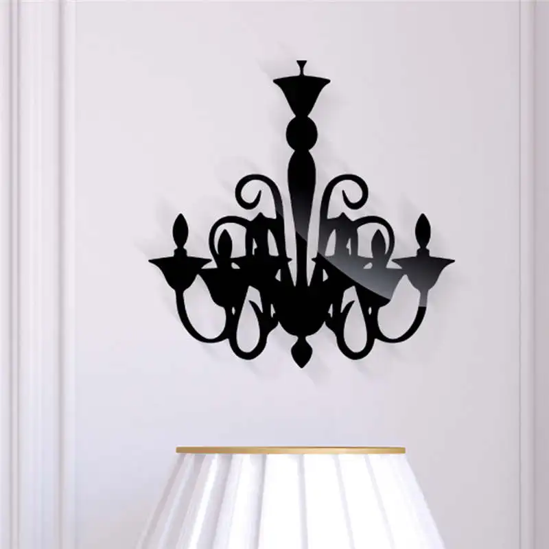 

NAIYUE Lamp Shape 3D DIY Flower Specchio Acrylic Wall Sticker Moder Art DIY Decor Creative Butterflies 3d Wall Stickers 19FEB18