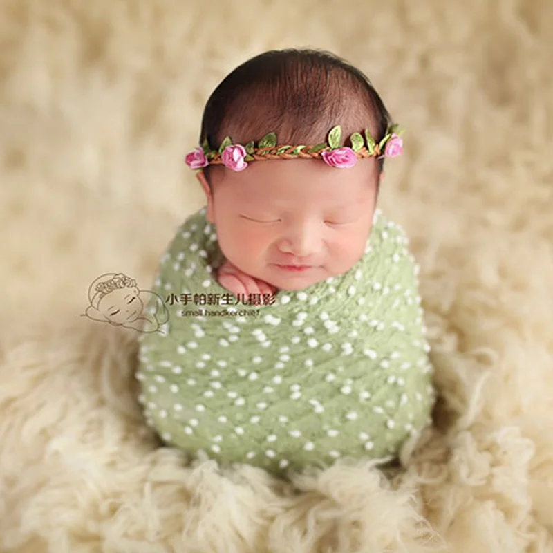 newborn photography props baby headband baby flower headwear garland hair accessory photography shooting props hand-made