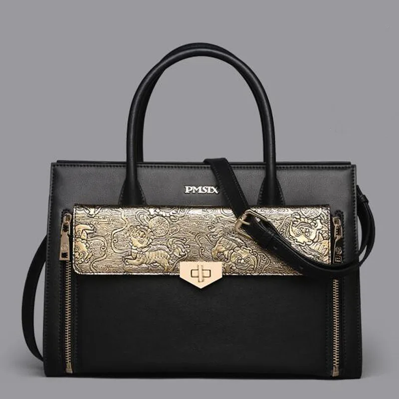 Fashion Mittleren Frühjahr Black Und Damen Sommer Chinesische Handtasche Pmsix2017 Schulter Neue Alters Mommy Wind n1S0qWAAw