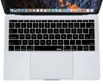 

XSKN German / English Silicone Keyboard Skin Cover for 2016 New Macbook 13 inch A1708 (Flat Keys, No Touch Bar) & for Macbook 12