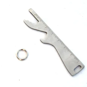 

1PC Portable Stainless Steel Tree Branche Bottle Opener Ruler Screwdriver Wrench Key Pendant Accessories EDC Multi-tool