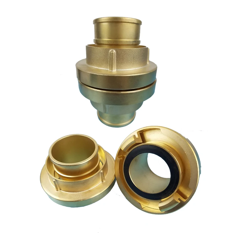 copper fire hose connector with the DN65 fire nozzle