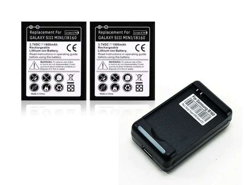 Сменный аккумулятор + настенное зарядное устройство для Samsung Galaxy S3 MINI I8190 I8160 I699 S7562