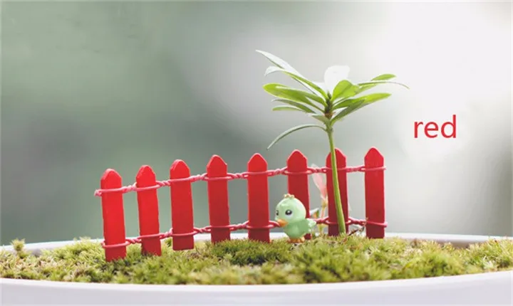 14 1Pcs Micro Landscape Small Wooden Fence DIY Flexible Figurines Miniatures Home Decoration Toy Jewelry Accessories