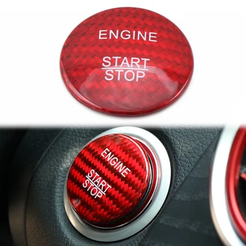 

For Mercedes Benz A B C GLC GLA CLA ML GL Class W176 W246 W205 X253 X156 C117 Engine Start Button Carbon Fiber Cover Car Styling