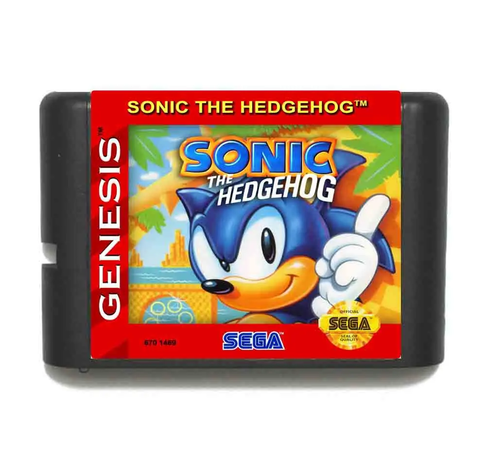 Sonic The Hedgehog 1 игровой картридж 16 бит MD игровая карта с розничной коробкой для sega Mega Drive