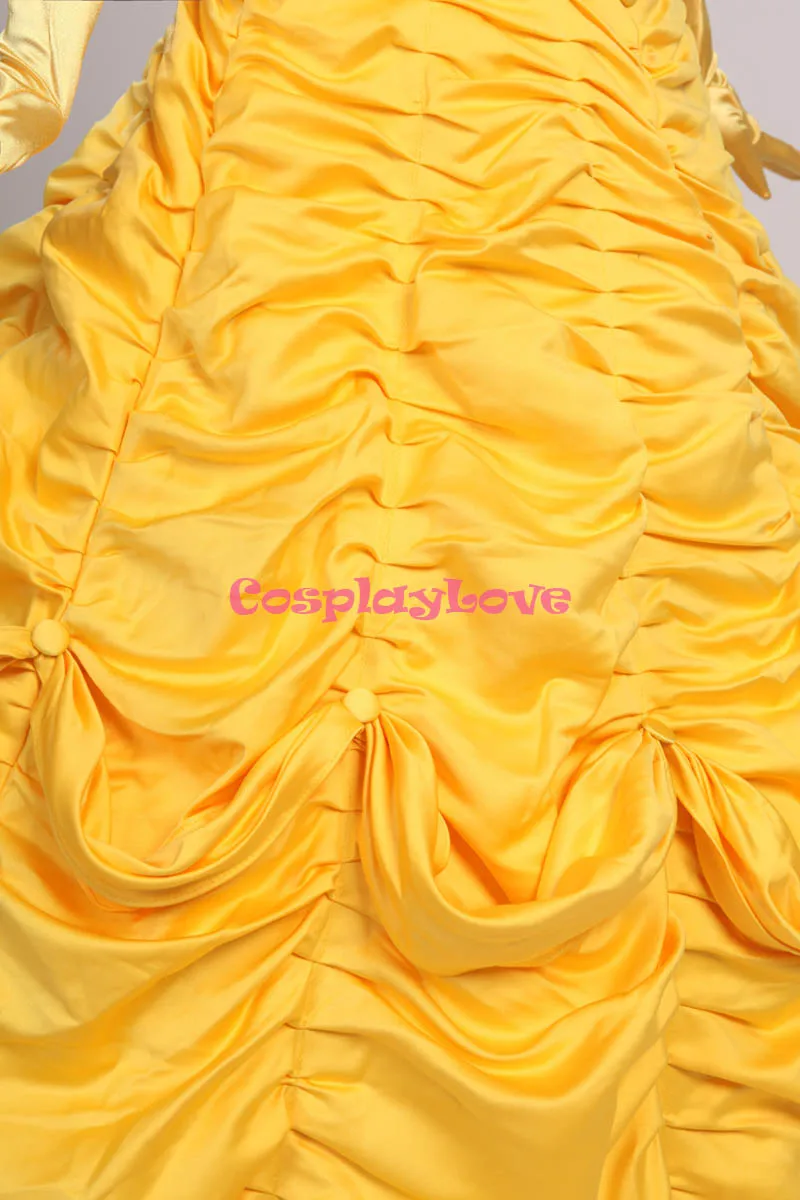 CosplayLove Custom Made Beauty And The Beast Belle Princess Yellow Dress Cosplay Costume For Halloween Christmas Party (3)