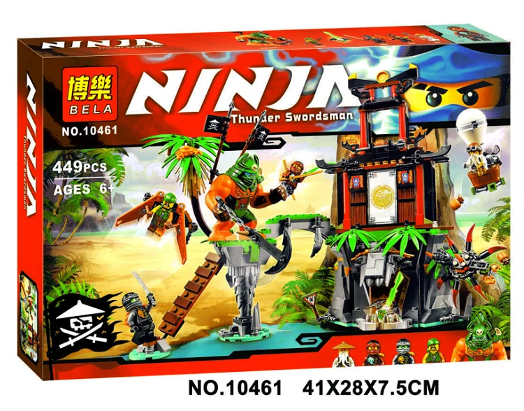 10461 Ninja ninjague модель остров тигра, модель конструктора, набор совместимых 70604 классических экшн-игрушек для детей, подарок