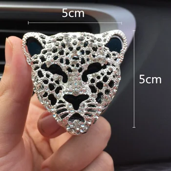 

Car Air Freshener In Aroma Car Diffuser Vent Clip Crystal Leopard Perfume Auto Interior Decor F-Best
