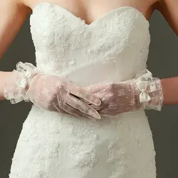 Britnry Свадебные Прихватки для мангала Свадебные перчатки See Through длинный палец Кружево Прихватки для мангала 2018 Свадебные Интимные
