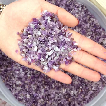 

1000g 3-5mm Natural Mini Amethyst Point Quartz Crystal Stone Rock Chips Lucky Healing Natural Stones and Minerals