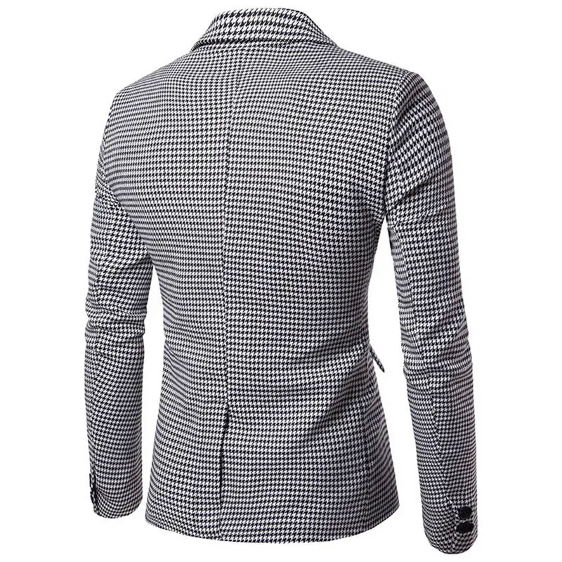 купить! Повседневная Чересстрочная Печать Blazer Hombre Роскошный Блейзер Masculino Тонкий Свадебное Платье
