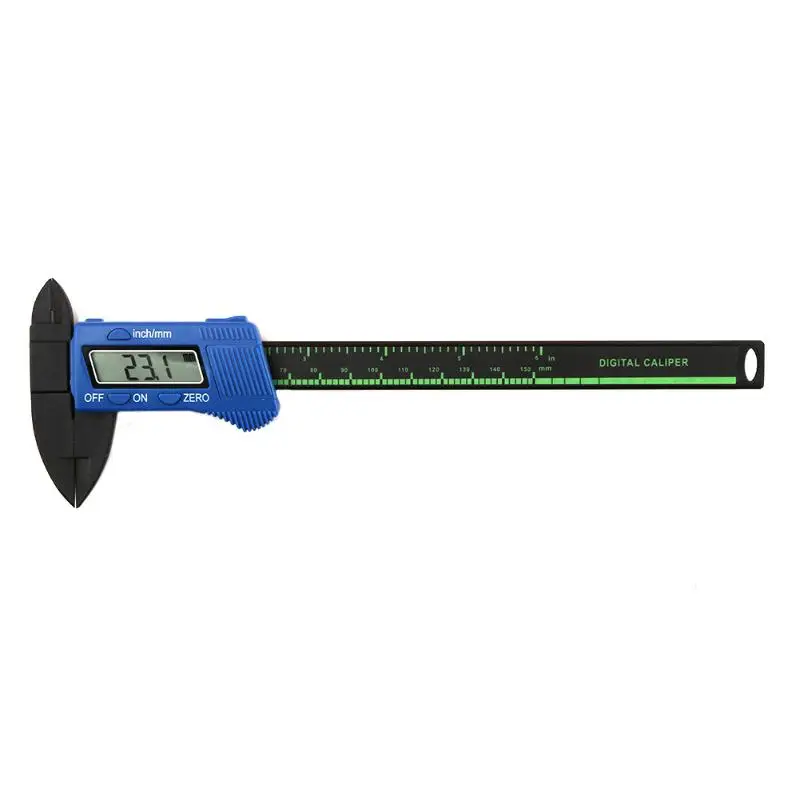 

Protable 150mm 6inch LCD Digital Electronic Carbon Fiber Vernier Caliper Gauge Micrometer Measuring Tool