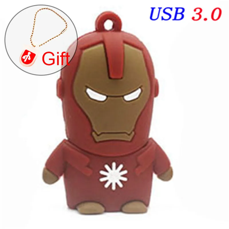 T8 JASTER USB 3,0 мультяшный Супермен Spiderman Бэтмен Капитан Америка силиконовый USB флеш-накопитель 64GB 4GB16GB 32GB USB - Цвет: T8