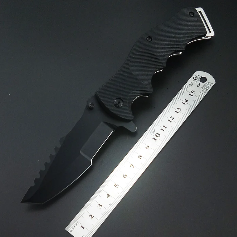Тактический CS GO счетчик Страйк большой нож Karambit складной шейный нож полностью Черный Потрясающий настоящий игровой нож Походный нож режущий нож s
