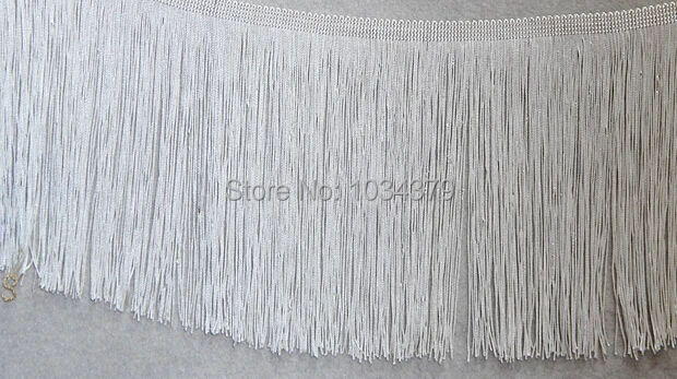 2Colors 20CM Width Polyester 13Yards Latin Dance Apparel Thin Line Fringe Lace Trims Rayon DIY Manual Accessories