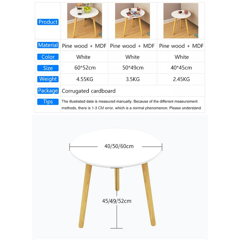 Nordic style Solid wood coffee table triangle Tea table fashion Living Room small table living room Furniture
