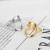 BORASI-bijoux simples pour femmes, anneaux de Surf enveloppés de fil, en forme de goutte d'eau, en acier inoxydable, cadeaux de fête d'anniversaire de mariage, été ► Photo 2/5