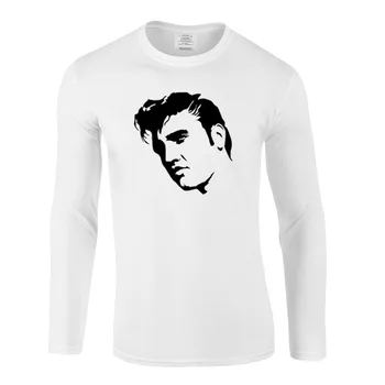 

Elvis Presley autumn Style Funny T Shirt Men's Plus Size O-Neck T-shirts Fashion Streetwear Hip-Hop long sleeve Tops Tees