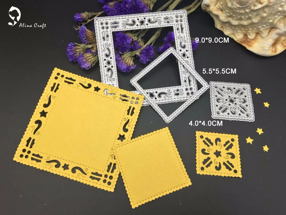 

20176 new 3pc metal cutting die frame flower wave borderline crapbook Card classic steel stencils template die cuts decorative