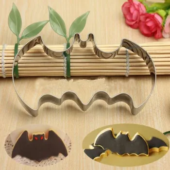 

Halloween Cake Mold Cookie Cutter Tools 3D Bat Stainless Steel Cookie Cutter Set Gingerbread Cake Biscuit Mould Fondant Cutter