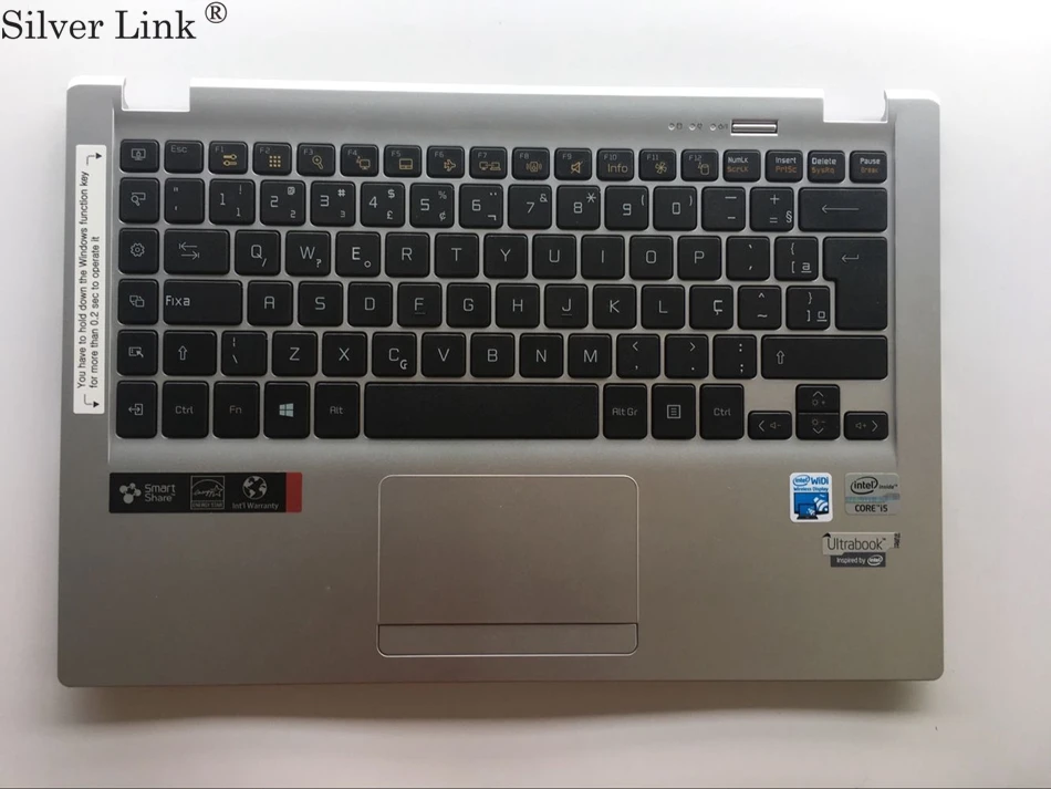 

BR Brasil Keyboard For LG U460 caso chave preta com Prata C BR Layout