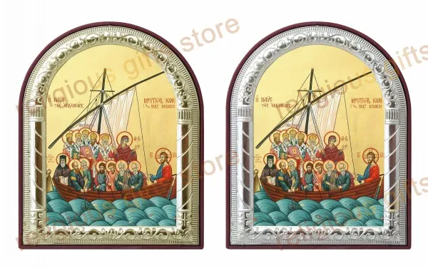 Настраиваемые ортодоксальные иконы Подвески византийские предметы Святого храма серебряные металлические позолоченные рамки католические религиозные картины