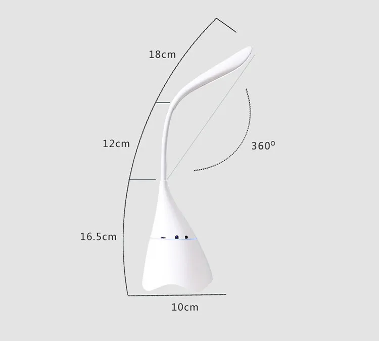 Gooseneck стерео Беспроводная настольная лампа USB с регулируемой яркостью Bluetooth динамик лампа для чтения защита глаз лампа для детей