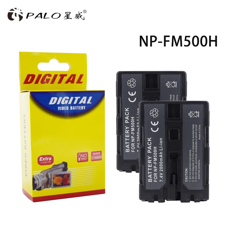 Высокое качество 2 шт. 2000 мАч NP-FM500H NP FM500H батареи для Камера для sony A57 A58 A65 A77 A99 A550 A560 A580 Батарея NP-FM500H