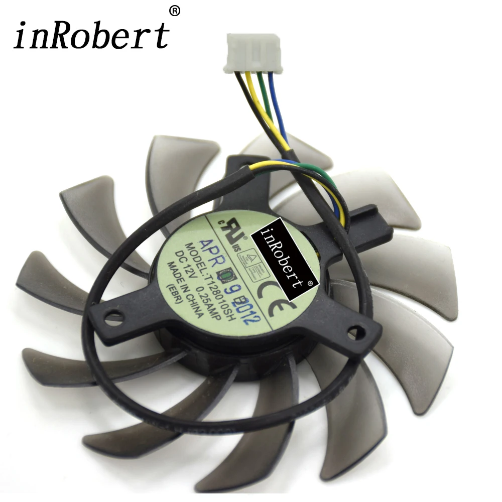 

75mm T128010SH 0.25A 4Pin Cooler Fan For ASUS GTX560 HD5870 ASUS HD7870 HD7850 DirectCU II Graphics Card Cooling Fans