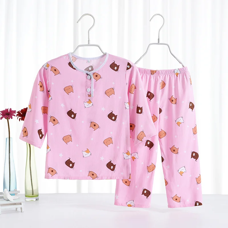 Pijama infantil, детские пижамы для девочек, детские пижамы, пижамы для мальчиков, Детская Хлопковая одежда для сна с единорогом для детей 2, 3, 4, 5, 6, 9, 12 лет - Цвет: 6