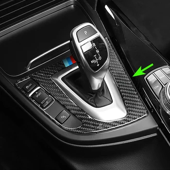 

Luxury Carbon Fiber For BMW 3 4 Series F30 F33 Car Gear Shift Knob Panel Accessories Cover Overlay